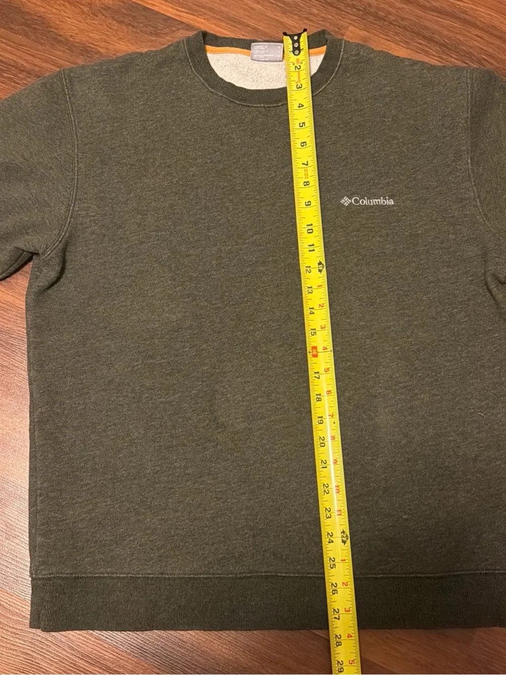 Columbia Olive Green Crewneck Sweatshirt with Small Chest Logo
